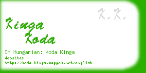 kinga koda business card